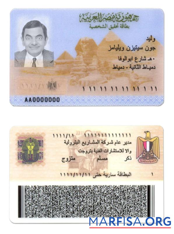Realistic Egypt ID real example